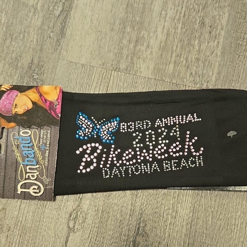 Daytona Bike Week 2024 83rd Annual Rhinestone Butterfly Headwrap NWT
